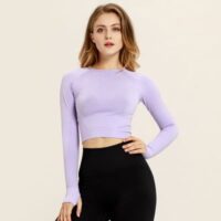 Yoga long sleeve workout clothes - Image 8