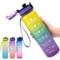1L Tritan Water Bottle With Time Marker - Image 2