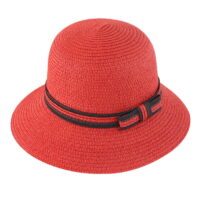 New Red Sun Hat Spring And Summer Sun Hat Sun Hat Leisure Dome Straw Beach Hat - Image 5